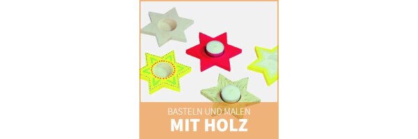 Basteln und Malen mit Holz