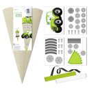 Schultüte - Bastelset "Green & Easy ,Traktor" - Zuckertüte zum selber machen - Einschulung DIY