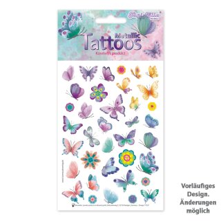 Tattoos A6 - TapirElla Metallic "Schmetterlinge" - ca.14,8 x 10,5cm - Lutz Mauder 46101