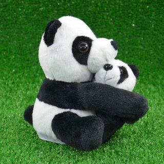 Laber-Panda mit Baby "Yuna und Bo" ,Plüschtier Panda  plappert alles nach, Labertier 