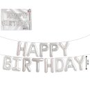 Folien- Ballon Set "Happy Birthday" silber -...