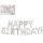 Folien- Ballon Set "Happy Birthday" silber - für Geburtstag und Party