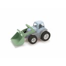 Biokunststoff "I´m Green" - Traktor mit Frontlader - blau/grau/grün in Geschenkbox - dantoy 5631