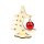 Weihnachstbaum mit Kugel - aus Holz naturbelassen -  ca.ø 10 x 1,2 cm - Raumdeko - Artikel zum Gestalten - Holz bemalen - Beleduc 50570