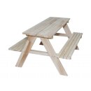 Kinder Sitzgruppe aus Holz - Outdoor Tisch und Bank -...