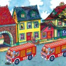 8 Bastelbögen Feuerwehrautos, Lutz Mauder 10231
