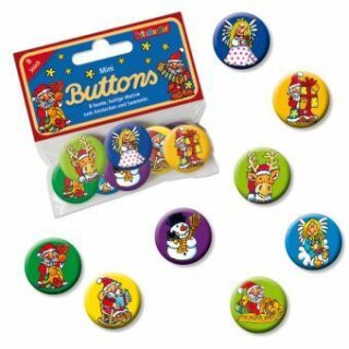 Mini Buttons TapirElla Weihnachten 8 Stck. - Lutz Mauder 67240