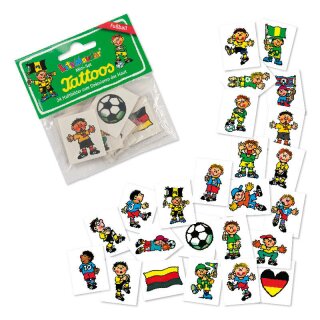 Mini-Tattoo-Set Fußball / Fussballer, Kinder-Tattoos 24-tlg., Lutz Mauder