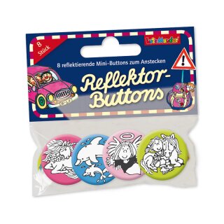Mini Buttons Reflektor  Mädchen 4 Stck.- Lutz Mauder 67241