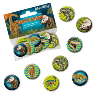 Mini-Buttons Dinosaurier 8 Stck.- Lutz Mauder 67246