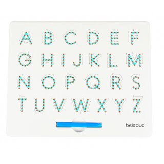 Große Buchstaben ABC Zaubertafel mit Kugeln und magnetischem Stift - Magnetspiel für Kinder