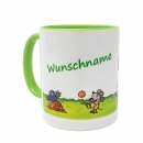 Lutz Mauder Fußball Tasse -personalisiert mit Wunschnamen- Becher Fußballer, Trinkbecher Fritz Flanke