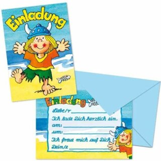 8 Einladungskarten Set "Wikinger"  - Kindergeburtstag - Mottoparty - Lutz Mauder 25823