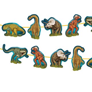 Girlande "Dinosaurier & T-Rex" für Kindergeburtstage - Fasching - Karneval - Mottoparty - Lutz Mauder 11351