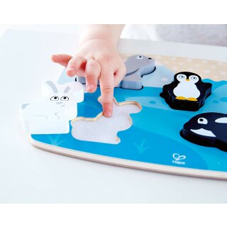 Puzzlespielzeug - Fühlpuzzle Polartiere - Hape E1620