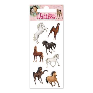Glitter Kinder-Tattoo Bogen - Pferde 1 - TapirElla von Lutz Mauder