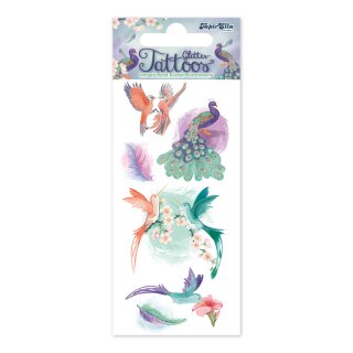 Glitter Tattoo Bogen - Paradiesvögel - TapirElla von Lutz Mauder