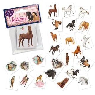 Mini-Tattoo-Set "Pferde", Kinder-Tattoos 24-teilig, Lutz Mauder 47320