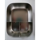 Edelstahl Kinder Brotdose / Lunchbox mit Pferde Gravur, pinkes Band - TapirElla - 10701