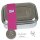 Edelstahl Kinder Brotdose / Lunchbox Tapir mit pinkem Band - TapirElla - 10703