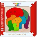 Puzzle Collection Regenbogenelefant & Baby - George Luck, HAPE E6505