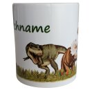 Dino Tasse Kinder Keramik mit Namen / Wunschnamen