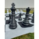 Gartenschach mit großen Figuren und Spielfeld - Garten Schach in XXL für Outdoor und Indoor -