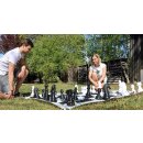 Gartenschach mit großen Figuren und Spielfeld - Garten Schach in XXL für Outdoor und Indoor -
