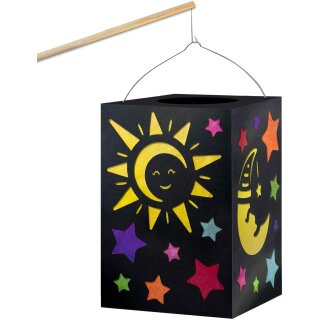 Laternen-Bastelset / Lampions "Sonne,Mond & Sterne" - Laterne zum basteln und selber machen - DIY