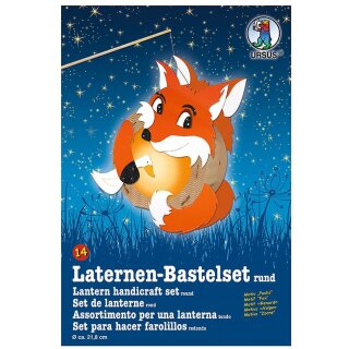 Laternen-Bastelset 14 / Lampions Fuchs 1 - Laterne zum basteln und selber machen - DIY