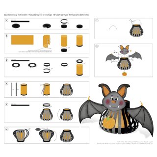 Laternen-Bastelset / Lampions Fledermaus - Laterne zum basteln und selber machen - DIY
