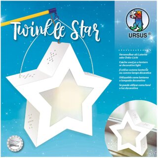 Laternen-Bastelset-Lampion -Twinkle Star weiß - Laterne zum basteln und selber machen - DIY