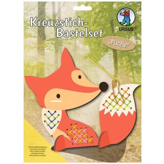Kreuzstich-Bastelset "Fuchs" - zum selber machen - DIY
