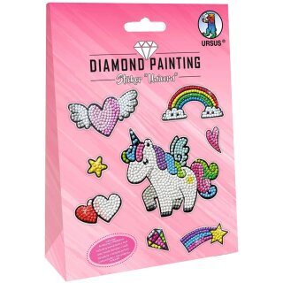 Diamant Painting Sticker Unicorn Motiv 1 -  selber machen - DIY