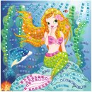 Moosgummi - Mosaik "Glitter Meerjungfrau" - zum selber machen - DIY