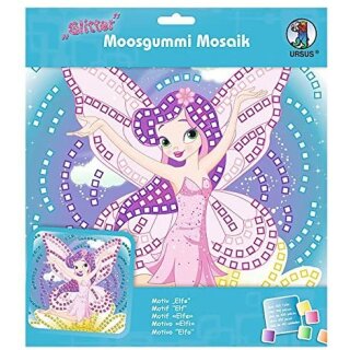 Moosgummi - Mosaik "Glitter Elfe" - zum selber machen - DIY