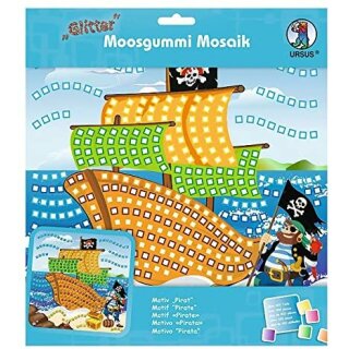 Moosgummi - Mosaik "Glitter Pirat" - zum selber machen - DIY