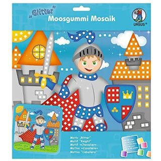 Moosgummi - Mosaik "Glitter Ritter" - zum selber machen - DIY