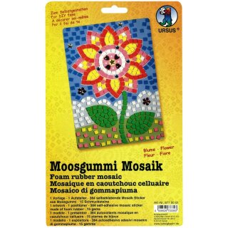 Moosgummi - Mosaik "Blume" - zum selber machen - DIY