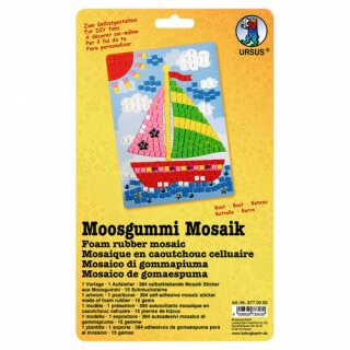 Moosgummi - Mosaik "Boot" - zum selber machen - DIY