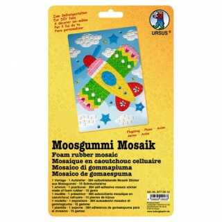 Moosgummi - Mosaik Flugzeug - zum selber machen - DIY
