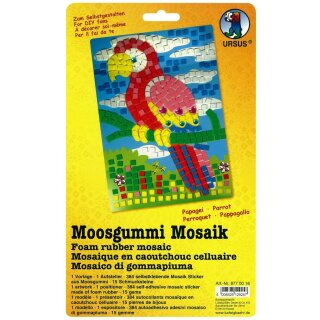 Moosgummi - Mosaik Papagei - zum selber machen - DIY