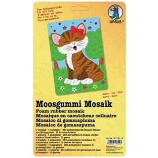 Moosgummi - Mosaik Katze - zum selber machen - DIY
