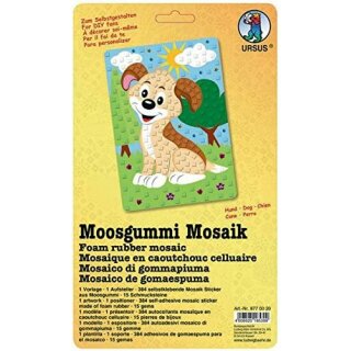 Moosgummi - Mosaik Hund - zum selber machen - DIY