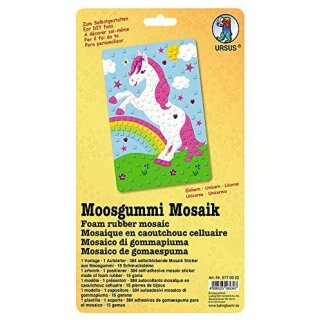 Moosgummi - Mosaik Einhorn - zum selber machen - DIY