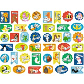 Belohnung - Sticker - lustige Sticker  für Kinder - Schule - selbstklebend 84 Stck.