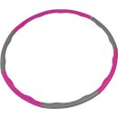 Sport und Fitness Hula Hoop Reifen - Steckbar in 3 Größen- Hullern in 74cm, 83cm und 95cm Umfang möglich, (Pink/Grau)