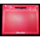 B-Ware: Magnetspiel für Kinder - rot - Magnet Zaubertafel groß mit Kugeln und Stift - Magnettafel - Zeichentafel