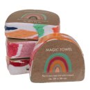 Zauberhandtuch Regenbogen - Magisches Handtuch - 4 fach sortiert - 30 x30cm Baumwolle