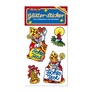 Glitter - Sticker - Weihnachten - Weihnachtsmann - Lutz Mauder 78406